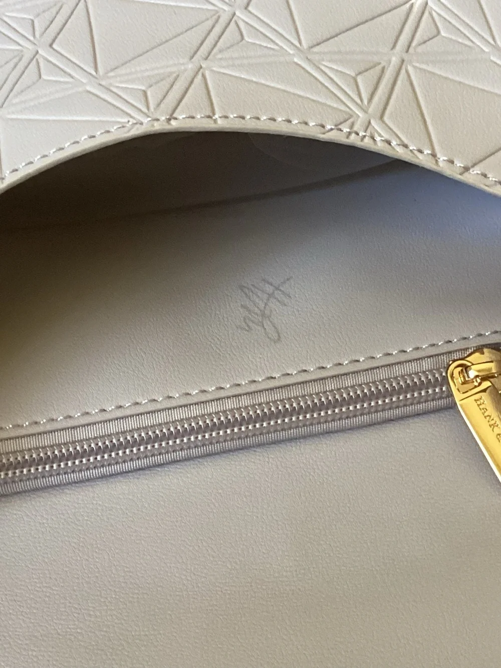 Hank & Henry Lilac Geometric Embossed Crossbody Bag